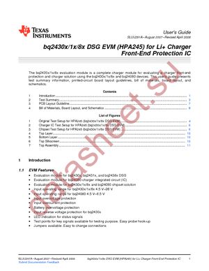 BQ24305EVM datasheet  